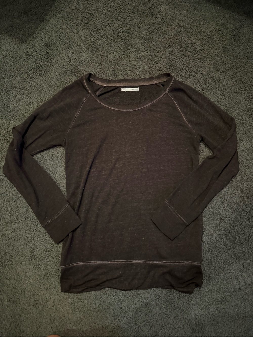 Maurices Women's Long-Sleeve Crewneck Top - Black